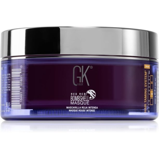 GK Hair Bombshell Masque Възстановяваща цветна маска за руса коса цвят Red Red 200 гр.