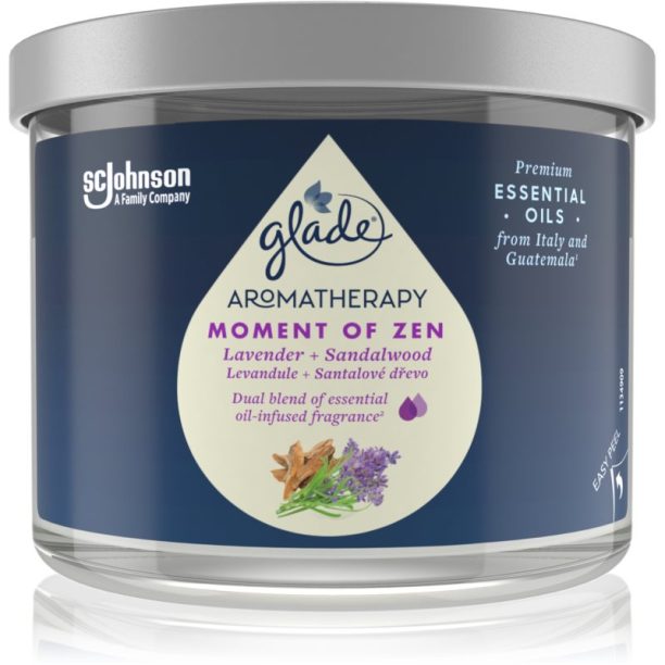 GLADE Aromatherapy Moment of Zen ароматна свещ Lavender + Sandalwood 260 гр. на ниска цена