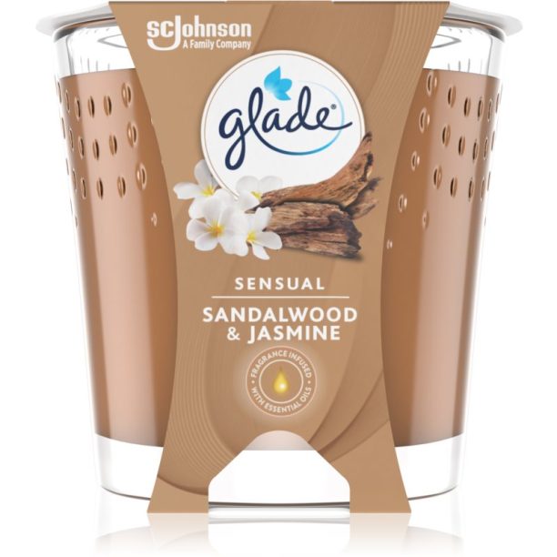 GLADE Sensual Sandalwood & Jasmine ароматна свещ 129 гр.