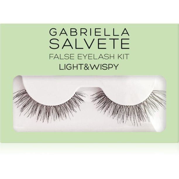 Gabriella Salvete False Eyelash Kit Light & Wispy изкуствени мигли с лепило 1 бр.