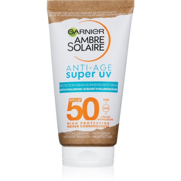 Garnier Ambre Solaire Super UV защитен крем за лице против бръчки SPF 50 50 мл.