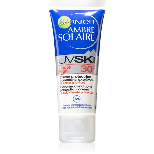 Garnier Ambre Solaire UV Ski защитен крем за лице при лошо време SPF 30 30 мл.