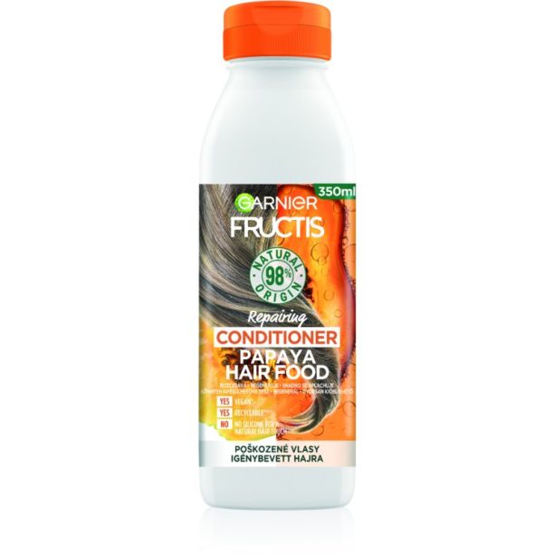 Garnier Fructis Papaya Hair Food регенериращ балсам за увредена коса 350 мл.