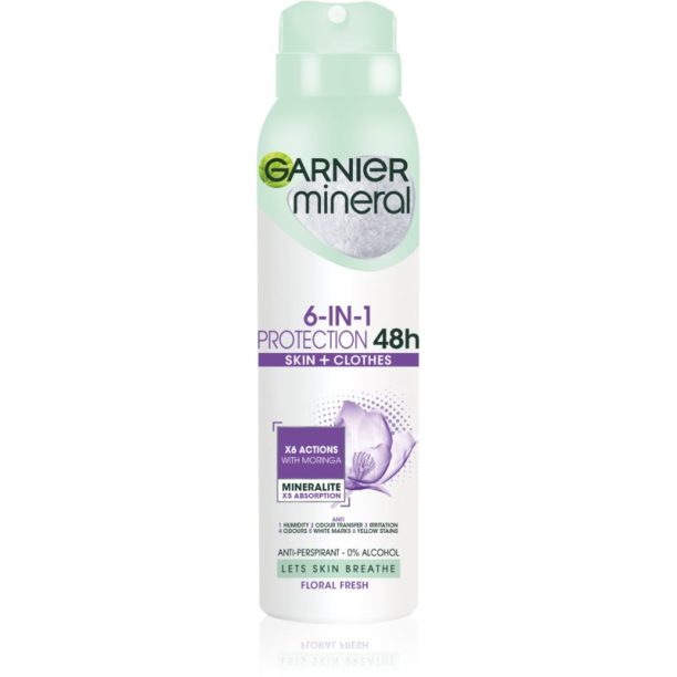 Garnier Mineral 5 Protection антиперспирант-спрей без алкохол 48 h 150 мл.