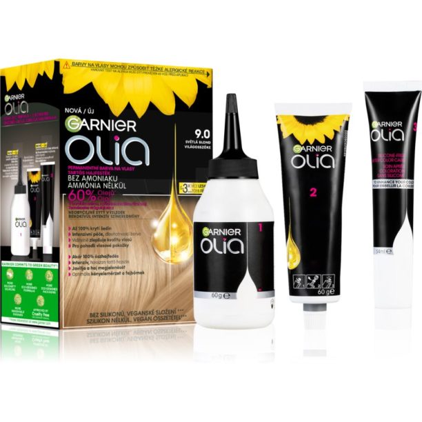 Garnier Olia Big Kit перманентната боя за коса цвят 9.0 Light Blond