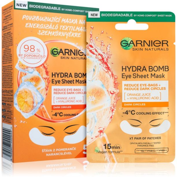 Garnier Skin Naturals Moisture+ Fresh Look енергизираща маска за околоочната зона 5 Ks (изгодна опаковка)