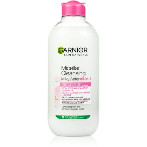 Garnier Skin Naturals Мицеларна млечна почистваща вода за суха и чувствителна кожа 400 мл. на ниска цена