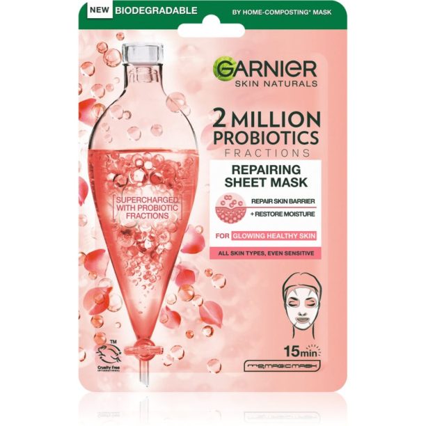 Garnier Skin Naturals Платнена маска за лице за еднократна употреба с пробиотик 22 гр. на ниска цена