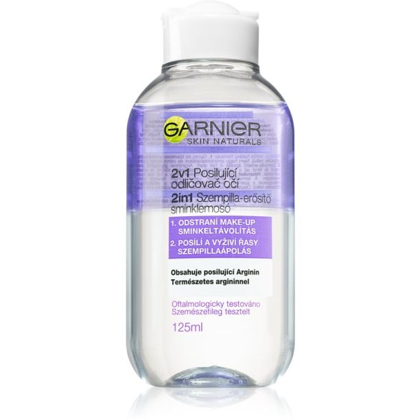 Garnier Skin Naturals подсилващ продукт за почистване на грим от околоочната зона 2 в 1 125 мл.