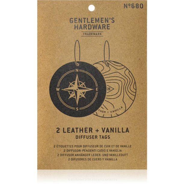 Gentlemen's Hardware Leather & Vanilla ароматизирана свещ 2 бр.