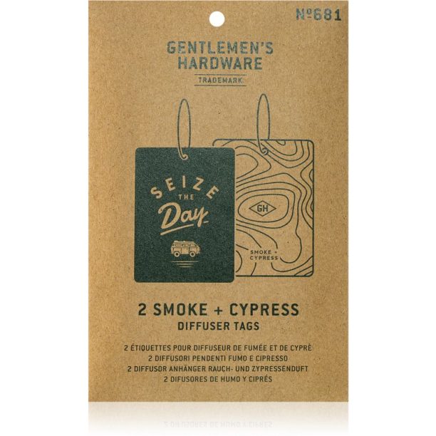 Gentlemen's Hardware Smoke & Cypress ароматизатор за кола 2 бр.