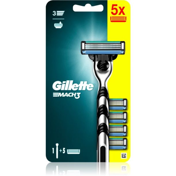 Gillette Mach3 самобръсначка + резервни глави на ниска цена