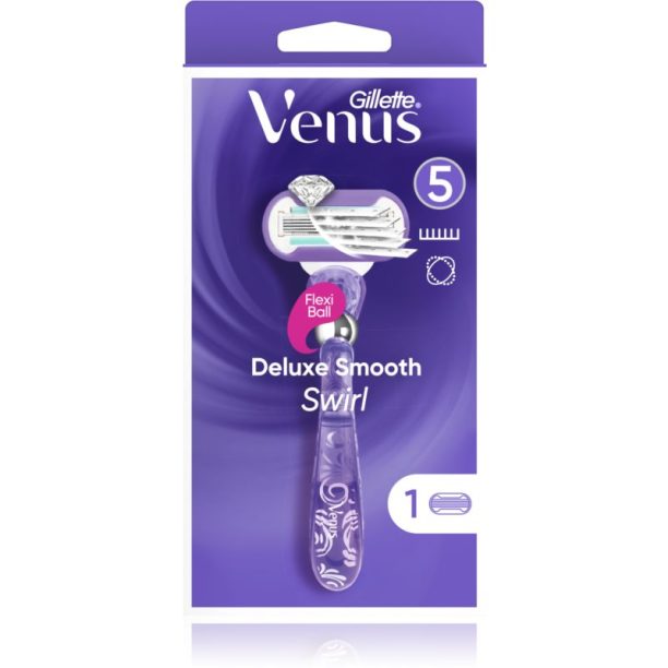 Gillette Venus Deluxe Smooth Swirl самобръсначка + резервни остриета 1 бр. на ниска цена