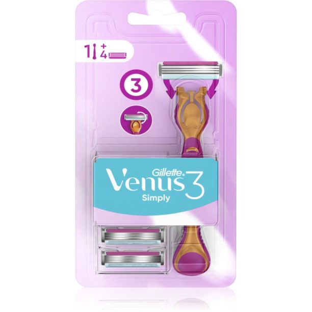 Gillette Venus Simply Дамска самобръсначка 4 náhradní hlavice