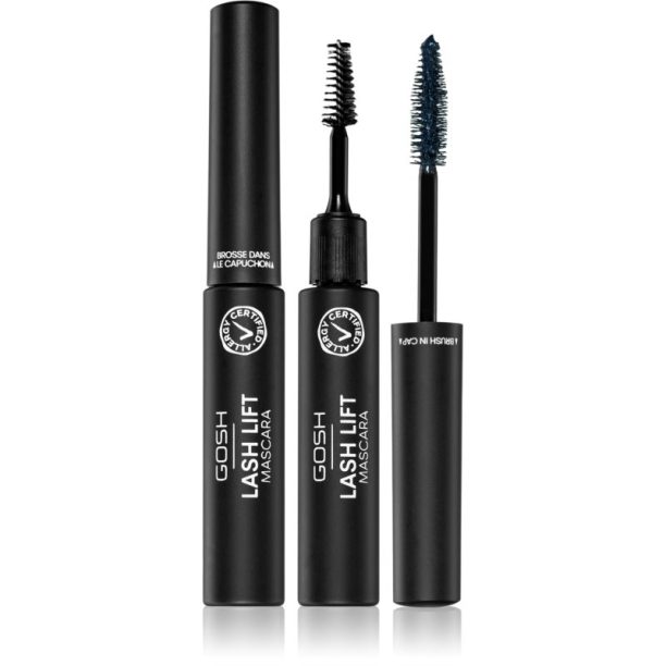 Gosh Lash Lift спирала с въртяща се четка с четка 2 в 1 цвят 001 Extreme Black 6 мл.