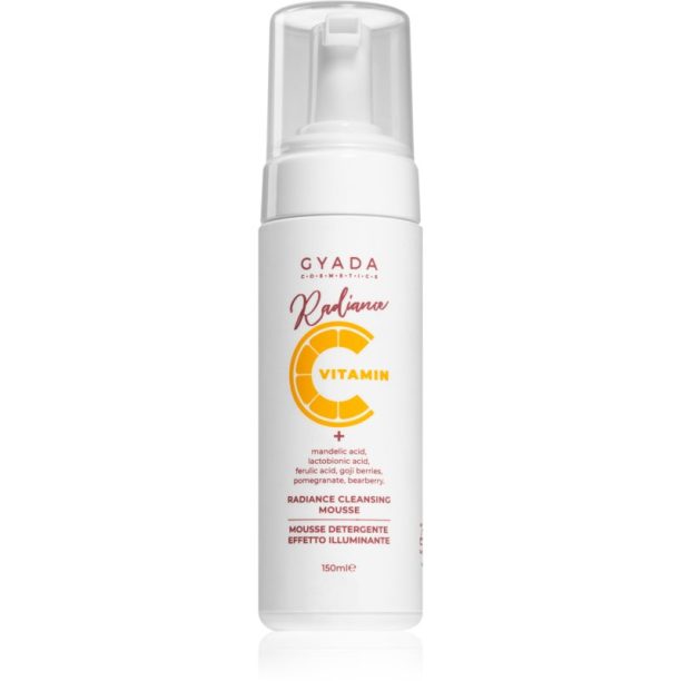 Gyada Cosmetics Radiance Vitamin C пяна за почистване и премахване на грим 150 мл.