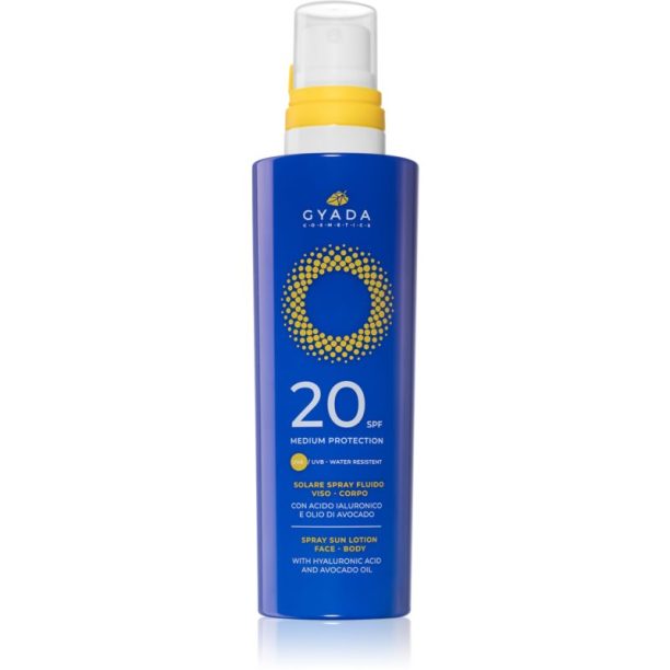 Gyada Cosmetics Solar Medium Protection защитен спрей за лице и тяло SPF 20 200 мл.