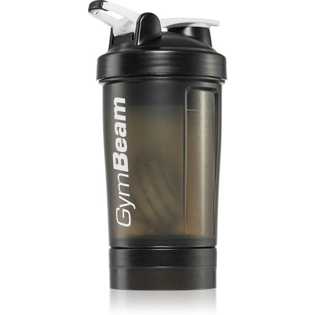 GymBeam Blend Bottle спортен шейкър + контейнер боя Black White 450 мл.