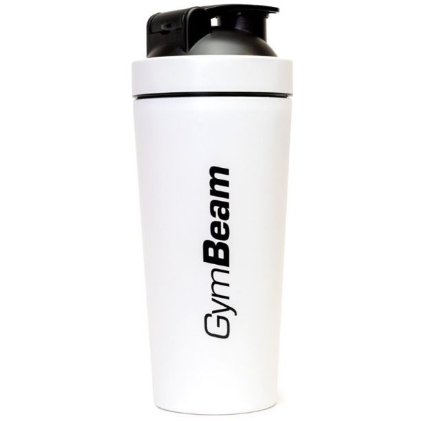 GymBeam Shaker Steel спортен шейкър боя White 739 мл.