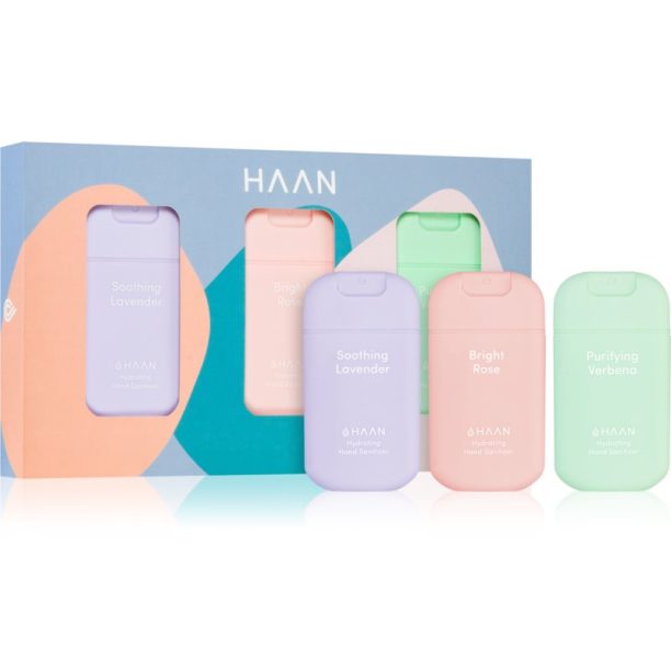 HAAN Gift Sets Blossom Elixir Essentials спрей за почистване на ръце подаръчен комплект 3 бр.