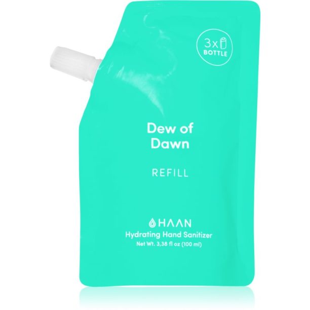 HAAN Hand Care Dew of Dawn спрей за почистване на ръце с антибактериална добавка резервен пълнител Dew of Dawn 100 мл.