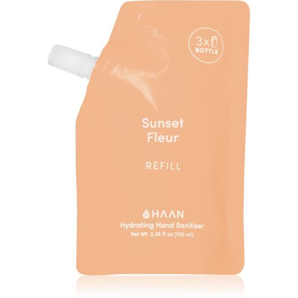 HAAN Hand Care Sunset Fleur спрей за почистване на ръце с антибактериална добавка резервен пълнител 100 мл.