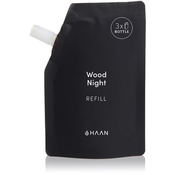 HAAN Hand Care Wood Night спрей за почистване на ръце с антибактериална добавка резервен пълнител 100 мл.