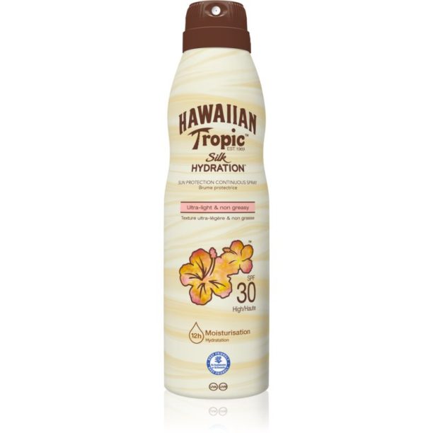 Hawaiian Tropic Silk Hydration Air Soft слънцезащитен спрей SPF 30 177 мл.