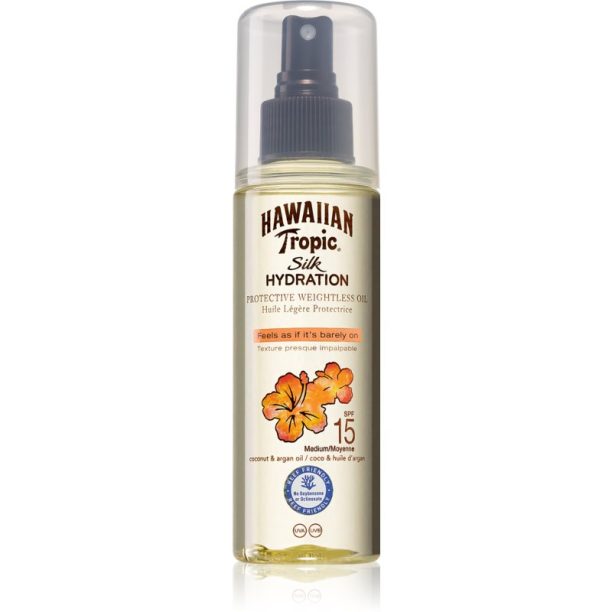 Hawaiian Tropic Silk Hydration слънцезащитно олио за лице и тяло SPF 15 150 мл. на ниска цена