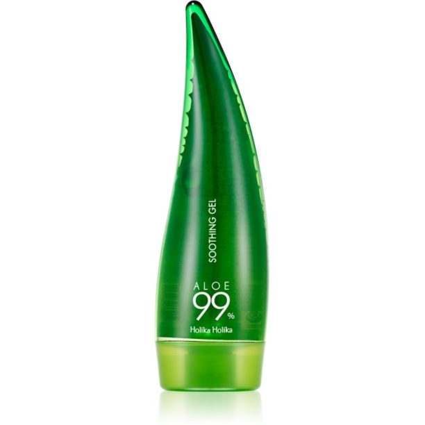 Holika Holika Aloe 99% гел за интензивна хидратация и освежаване на кожата на лицето с алое вера 55 мл.