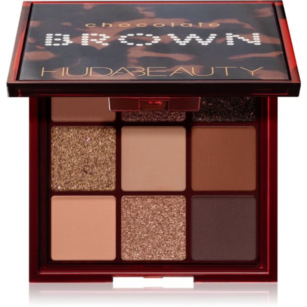 Huda Beauty Brown Obsessions палитра за очи цвят Chocolate 7