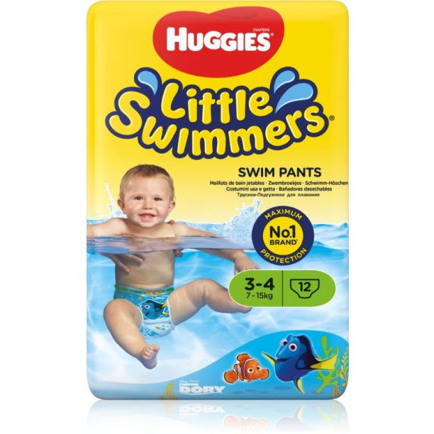 Huggies Little Swimmers 3-4 еднократни пелени за плуване 7-15 kg 12 бр.