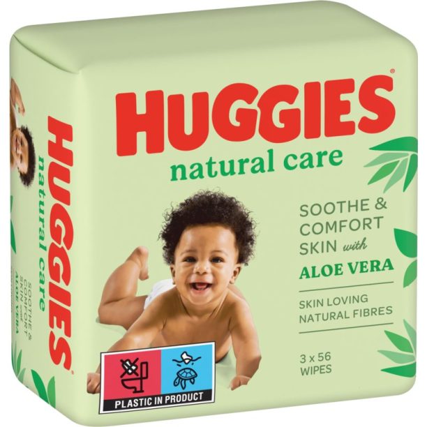 Huggies Natural Care почистващи кърпички 3x56 бр.