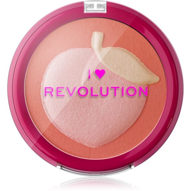 I Heart Revolution Fruity Peach компактен руж цвят Peach 9.2 гр.