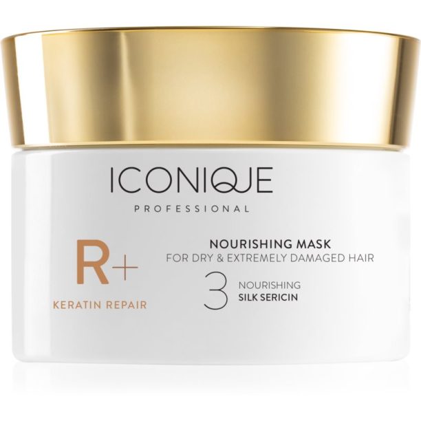 ICONIQUE Professional R+ Keratin repair Nourishing mask възстановяваща маска за суха и увредена коса 200 мл. на ниска цена