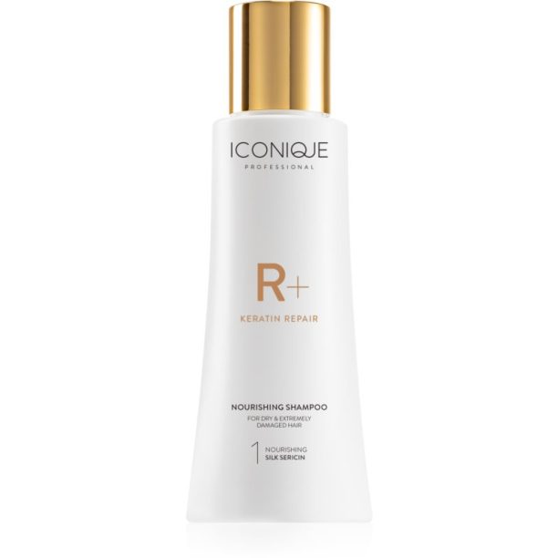 ICONIQUE Professional R+ Keratin repair Nourishing shampoo възстановяващ шампоан с кератин за суха и увредена коса 100 мл.