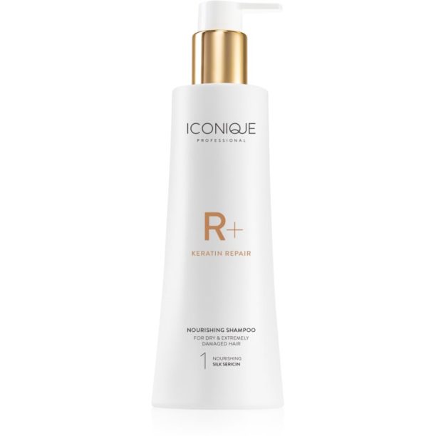 ICONIQUE Professional R+ Keratin repair Nourishing shampoo възстановяващ шампоан с кератин за суха и увредена коса 250 мл. на ниска цена