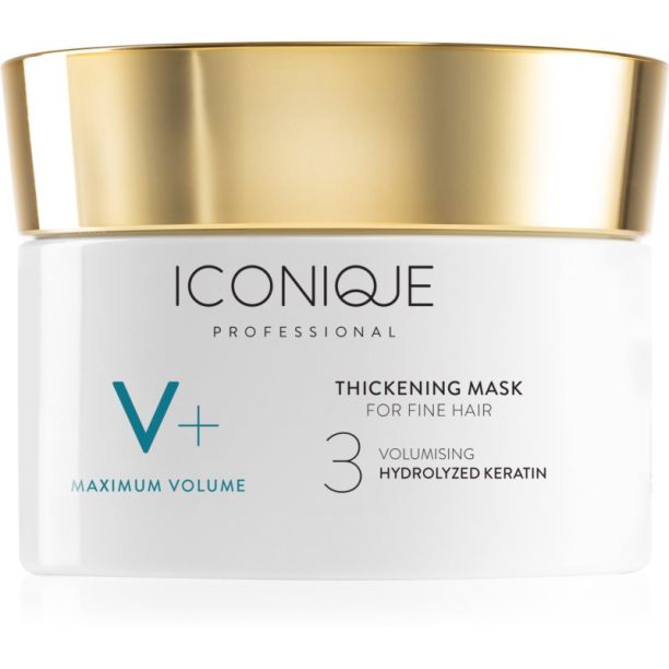 ICONIQUE Professional V+ Maximum volume Thickening mask интензивна маска за обем за нежна коса 200 мл. на ниска цена