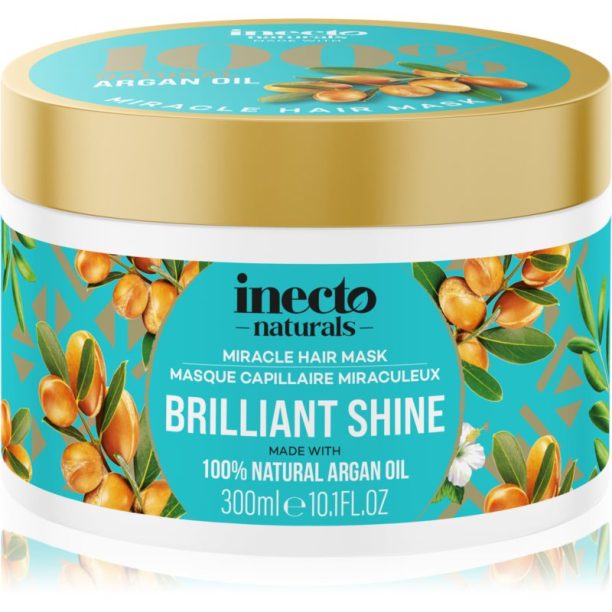 Inecto Argan подхранваща маска за блясък и мекота на косата 300 мл.