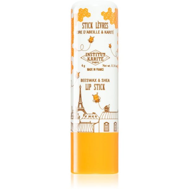 Institut Karité Paris Beeswax & Shea Lip Stick балсам за устни с масло от шеа с аромат Vanilla 4 гр.