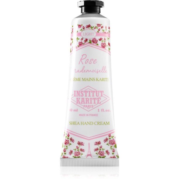 Institut Karité Paris Rose Mademoiselle Shea Hand Cream лек крем за ръце с масло от шеа tube + box