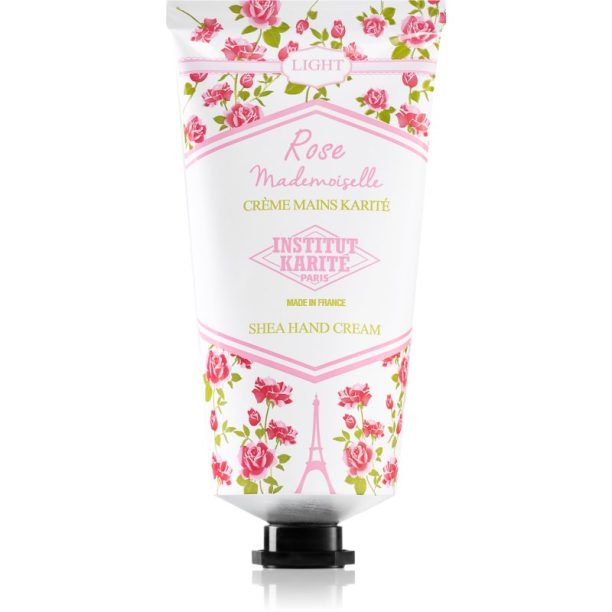 Institut Karité Paris Rose Mademoiselle Shea Hand Cream лек крем за ръце с масло от шеа tube + box 75 мл.