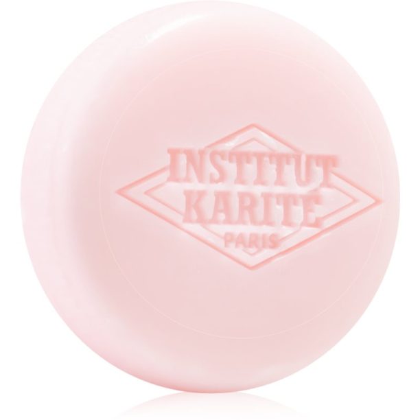 Institut Karité Paris Rose Mademoiselle Shea Macaron Soap твърд сапун + калъф 27 гр.