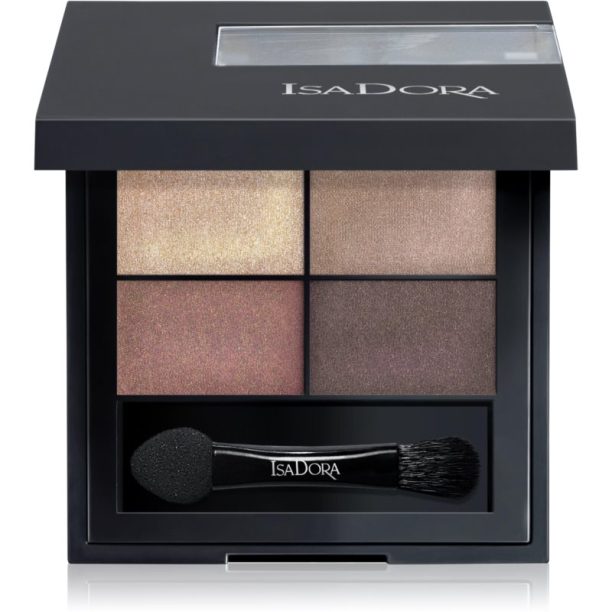 IsaDora Eye Shadow Quartet палитра сенки за очи цвят 10 Boho Browns 3