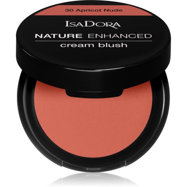 IsaDora Nature Enhanced Cream Blush компактен руж с четка и огледалце цвят 30 Apricot Nude 3 гр.