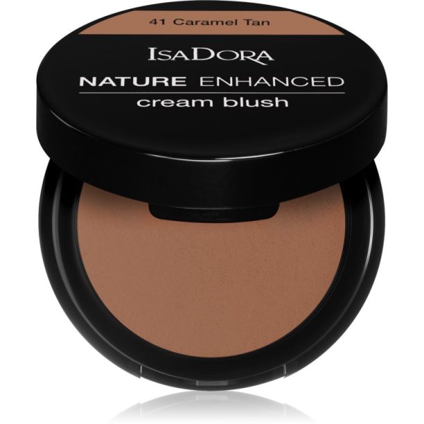 IsaDora Nature Enhanced Cream Blush компактен руж с четка и огледалце цвят 41 Caramel Tan 3 гр.