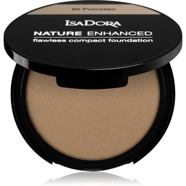 Nature Enhanced Flawless Compact Foundation IsaDora Nature Enhanced Flawless Compact Foundation компактен кремообразен фон дьо тен цвят 84 Cream Sand 10 гр.