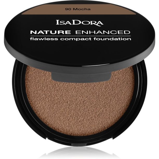 IsaDora Nature Enhanced Flawless Compact Foundation компактен кремообразен фон дьо тен цвят 90 Mocha 10 гр.