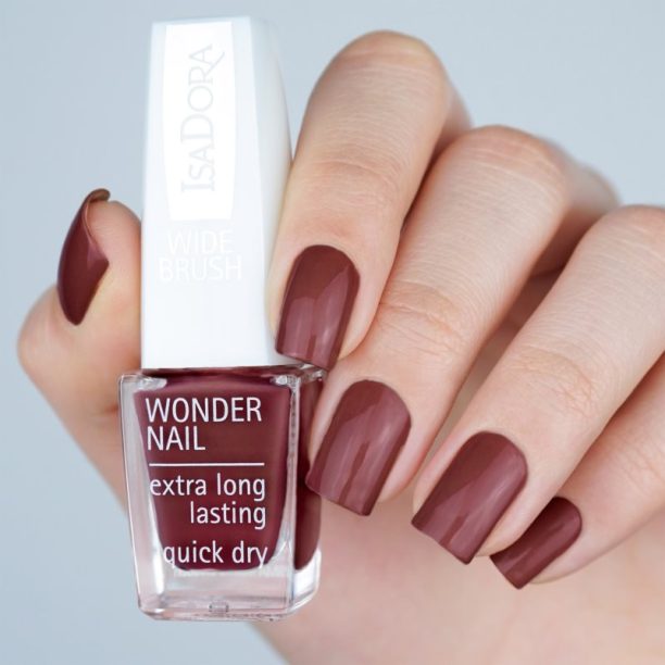 Wonder Nail IsaDora Wonder Nail бързозасъхващ лак за нокти цвят 423 Downtown Brown 6 мл.