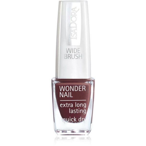 IsaDora Wonder Nail бързозасъхващ лак за нокти цвят 423 Downtown Brown 6 мл.